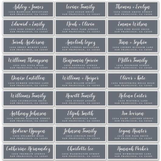 カスタマイズ結婚可能なゲスト住所 シール (正面)