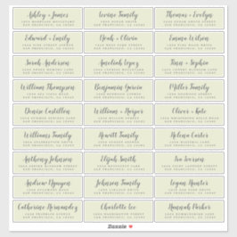 カスタマイズ結婚可能なゲスト住所 シール