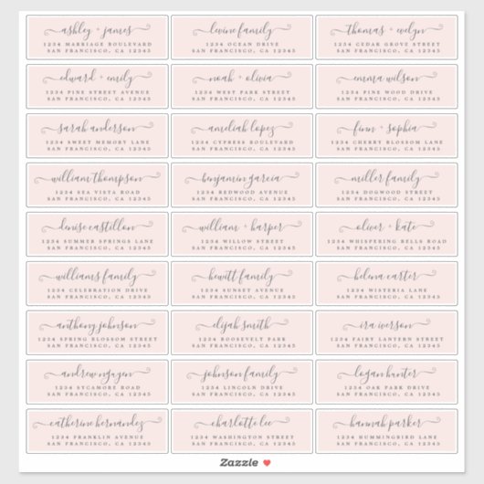 カスタマイズ結婚可能なゲスト住所 シール (シート)