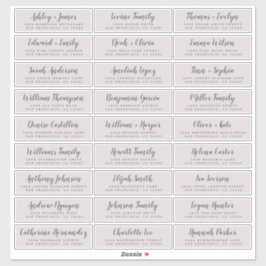 カスタマイズ結婚可能なゲスト住所 シール