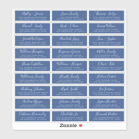 カスタマイズ結婚可能なゲスト住所 シール (シート)