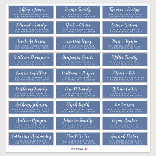 カスタマイズ結婚可能なゲスト住所 シール (シート)