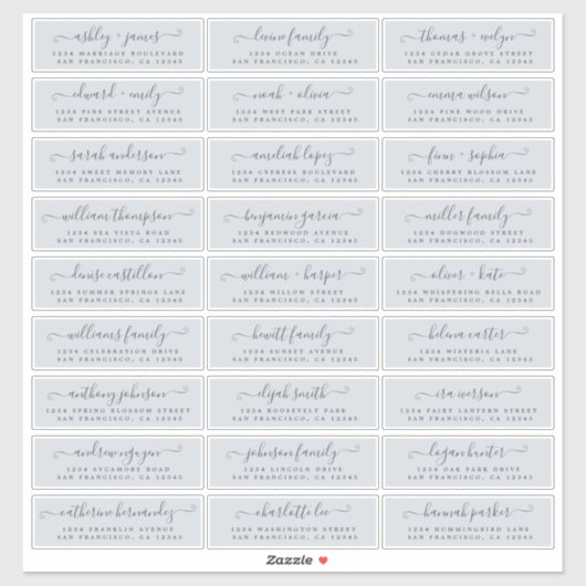 カスタマイズ結婚可能なゲスト住所 シール (シート)