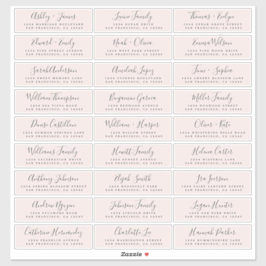 カスタマイズ結婚可能なゲスト住所 シール (シート)