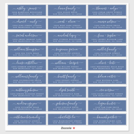 カスタマイズ結婚可能なゲスト住所 シール (シート)