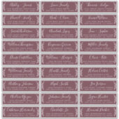 カスタマイズ結婚可能なゲスト住所 シール (正面)