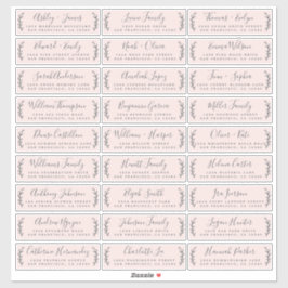 カスタマイズ結婚可能なゲスト住所 シール