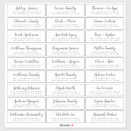 カスタマイズ結婚可能なゲスト住所 シール