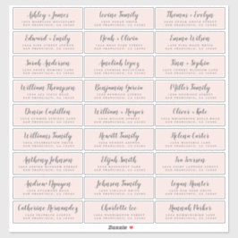 カスタマイズ結婚可能なゲスト住所 シール