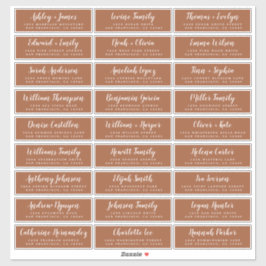 カスタマイズ結婚可能なゲスト住所 シール