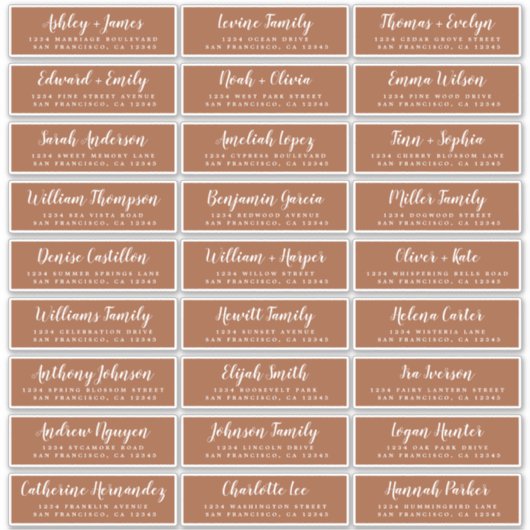 カスタマイズ結婚可能なゲスト住所 シール (正面)