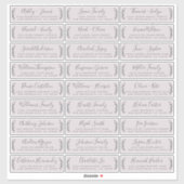 カスタマイズ結婚可能なゲスト住所 シール (シート)