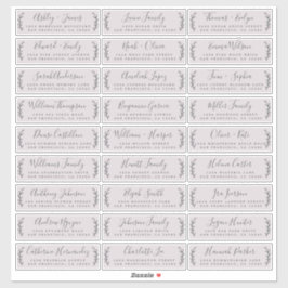 カスタマイズ結婚可能なゲスト住所 シール