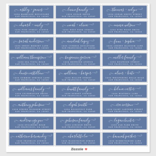 カスタマイズ結婚可能なゲスト住所 シール (シート)