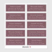 カスタマイズ結婚可能なゲスト住所 シール (シート)