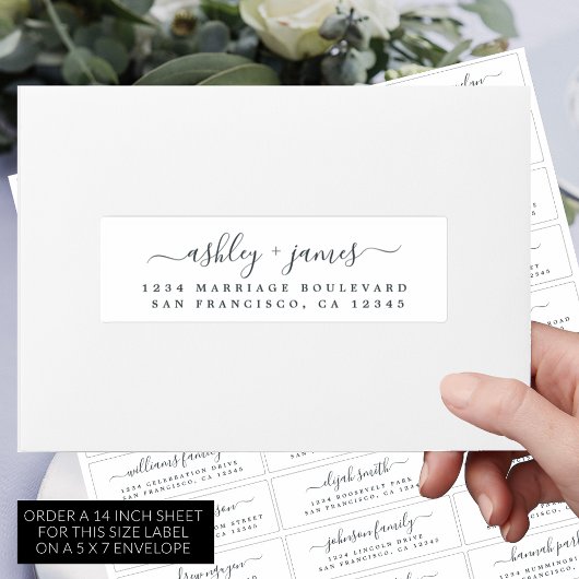 カスタマイズ結婚可能なゲスト住所 シール