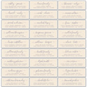 カスタマイズ結婚可能なゲスト住所 シール (正面)