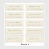 カスタマイズ結婚可能なゲスト住所 シール (シート)