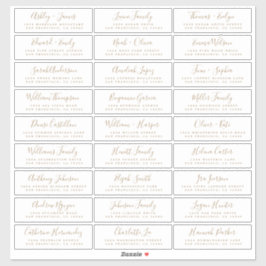 カスタマイズ結婚可能なゲスト住所 シール