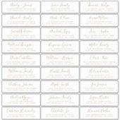 カスタマイズ結婚可能なゲスト住所 シール (正面)