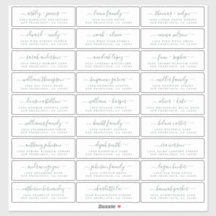 カスタマイズ結婚可能なゲスト住所 シール