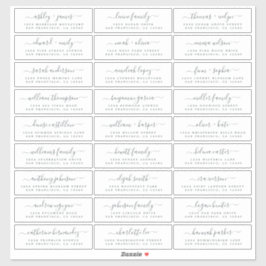 カスタマイズ結婚可能なゲスト住所 シール