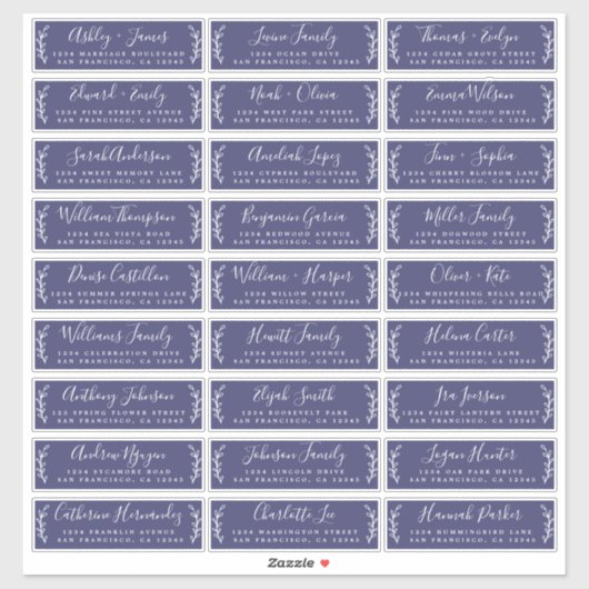 カスタマイズ結婚可能なゲスト住所 シール (シート)