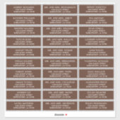 カスタマイズ結婚可能なゲスト住所 シール (シート)