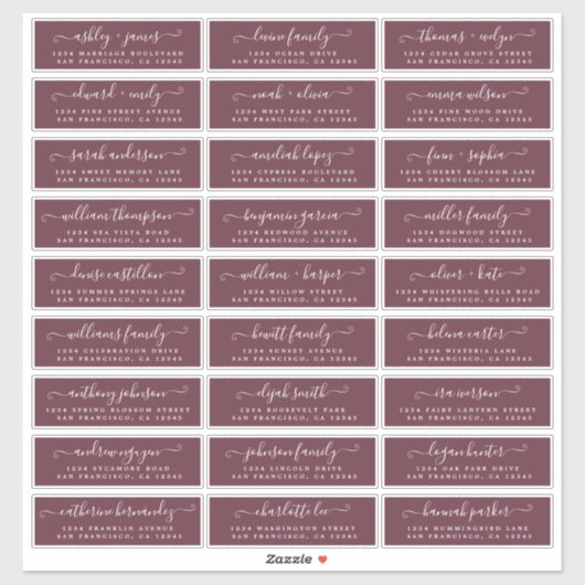 カスタマイズ結婚可能なゲスト住所 シール (シート)