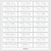 カスタマイズ結婚可能なゲスト住所 シール (シート)