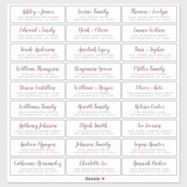 カスタマイズ結婚可能なゲスト住所 シール