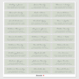 カスタマイズ結婚可能なゲスト住所 シール