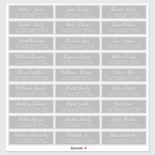 カスタマイズ結婚可能なゲスト住所 シール (シート)