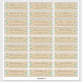 カスタマイズ結婚可能なゲスト住所 シール (シート)