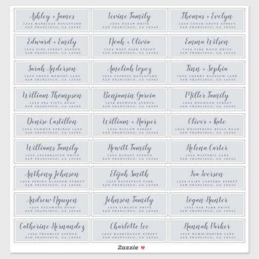 カスタマイズ結婚可能なゲスト住所 シール (シート)