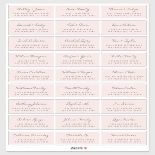 カスタマイズ結婚可能なゲスト住所 シール (シート)