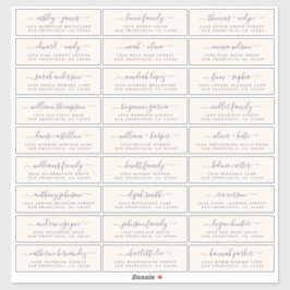 カスタマイズ結婚可能なゲスト住所 シール