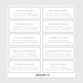 カスタマイズ結婚可能なゲスト住所 シール (シート)