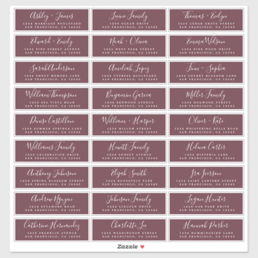 カスタマイズ結婚可能なゲスト住所 シール (シート)