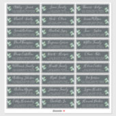 カスタマイズ結婚可能なゲスト住所 シール (シート)