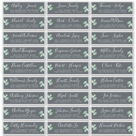 カスタマイズ結婚可能なゲスト住所 シール (正面)