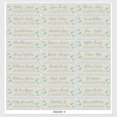 カスタマイズ結婚可能なゲスト住所 シール (シート)