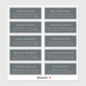 カスタマイズ結婚可能なゲスト住所 シール (シート)