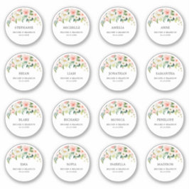 カスタマイズ結婚可能なゲスト名感謝ステッカー シール