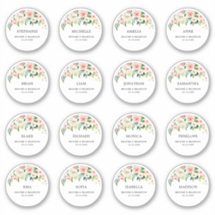 カスタマイズ結婚可能なゲスト名感謝ステッカー シール