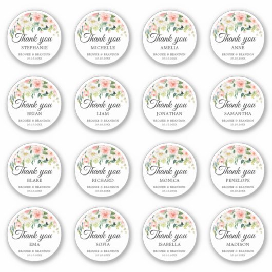 カスタマイズ結婚可能なゲスト名 シール (正面)