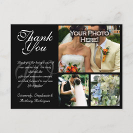 カスタマイズ結婚可能なサンキューカード3写真 ポストカード