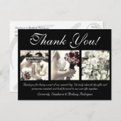 カスタマイズ結婚可能なサンキューカード3枚の写真 ポストカード (正面/裏面)