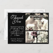 カスタマイズ結婚可能なサンキューカード3枚の写真 ポストカード (正面/裏面)