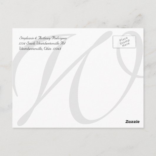 カスタマイズ結婚可能なサンキューカード3枚の写真 ポストカード (裏面)